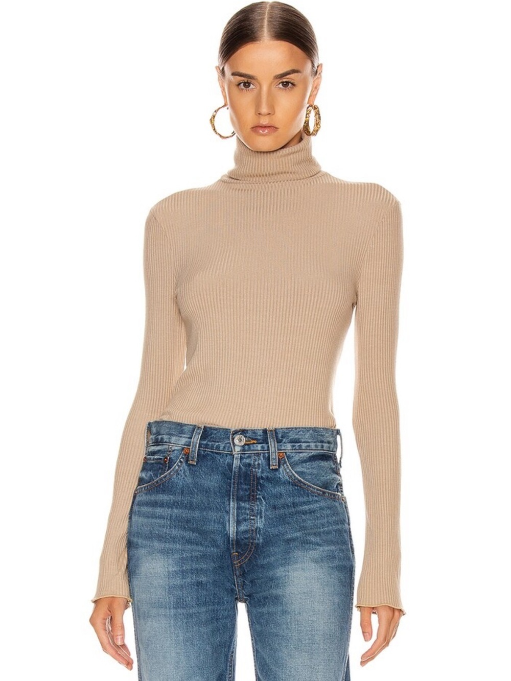 RE/DONE 60s Long Sleeve Turtleneck in Black - Small
